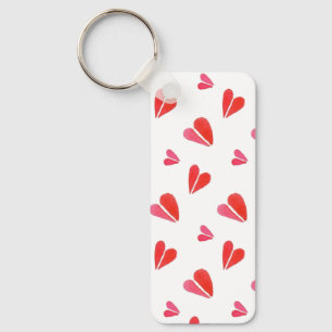Mini Hearts Aluminium Rectangle Keychain