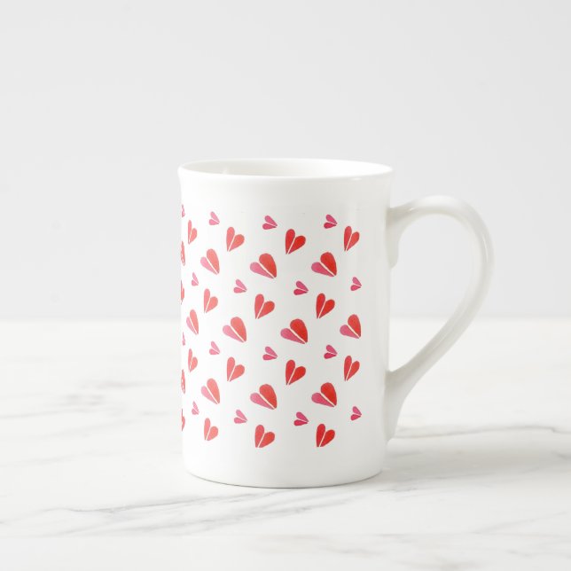 MINI HEARTS Bone China Mug (Right)