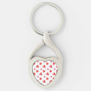 Mini Hearts Metal Heart Keychain