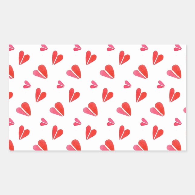 MINI HEARTS Rectangle Stickers (Front)