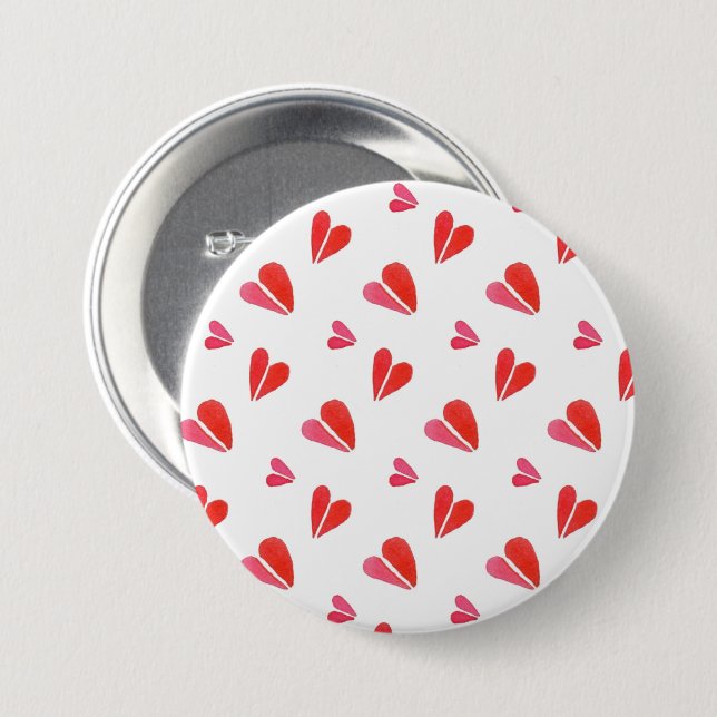 MINI HEARTS Round Pin Button (Front & Back)