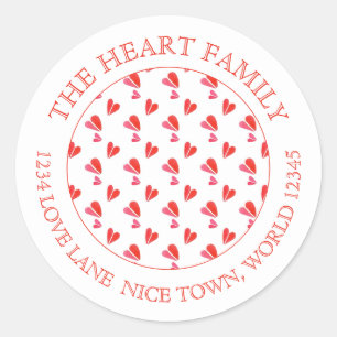 MINI HEARTS Small Round Envelope Seals