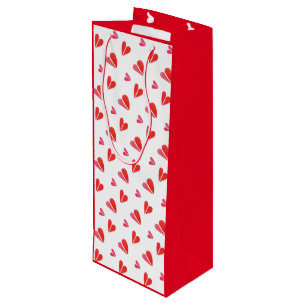 Mini Hearts Wine Gift Bag