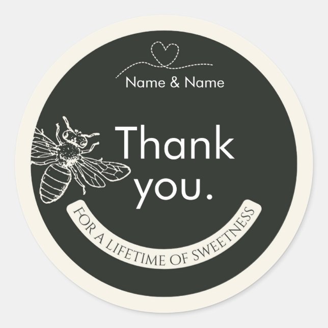 Mini Honey Jar Lid Stickers (Front)