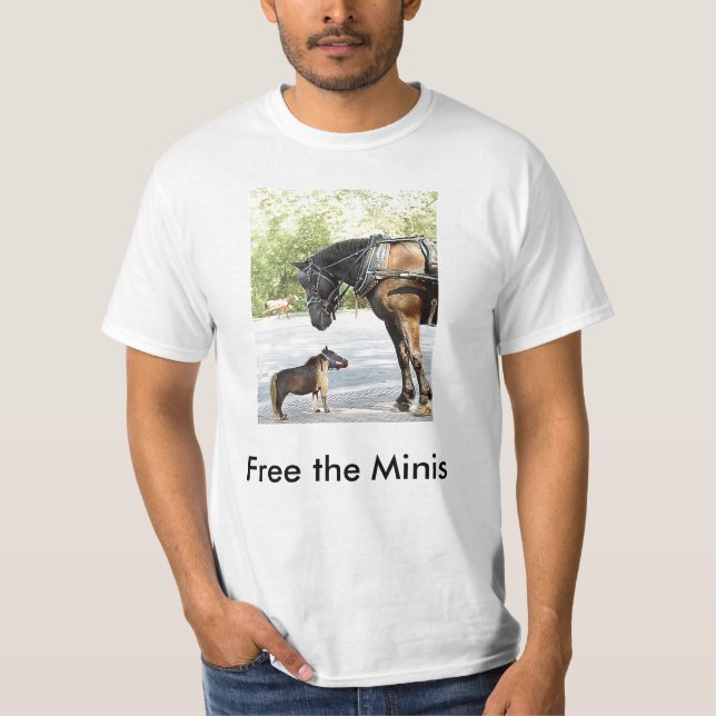 mini horse, Free the Minis T-Shirt (Front)
