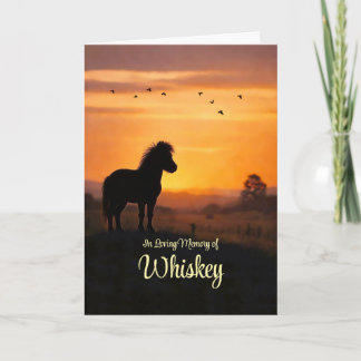 Mini Horse Sympathy Loss of Mini Country Sunset Card