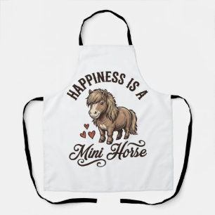 Mini Horse Vintage Engraving Cute Pony Shirt Desig Apron