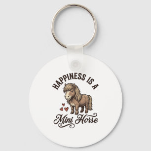 Mini Horse Vintage Engraving Cute Pony Shirt Desig Key Ring