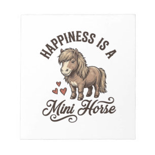 Mini Horse Vintage Engraving Cute Pony Shirt Desig Notepad