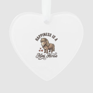 Mini Horse Vintage Engraving Cute Pony Shirt Desig Ornament