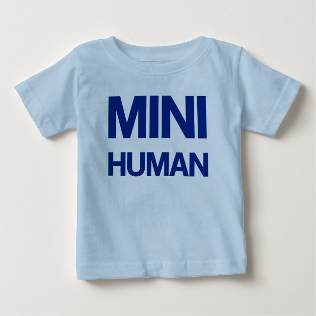 Mini Human (blue) Baby T-Shirt (Front)