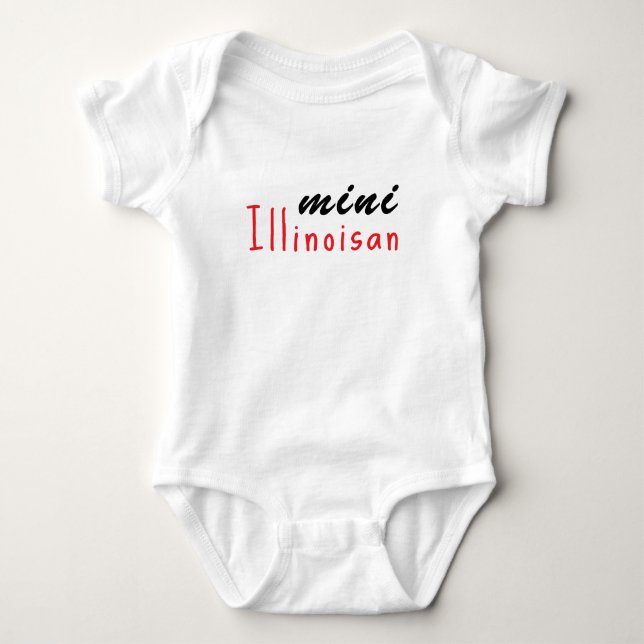 Mini  Illinoisan, Baby Gift, Girl, Boy, Unisex  Bodysuit (Front)