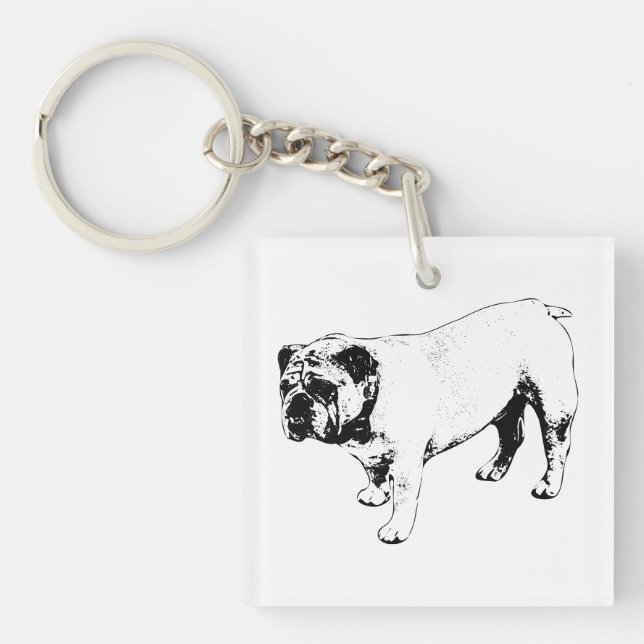 Mini Ink Bulldog Key Ring (Front)
