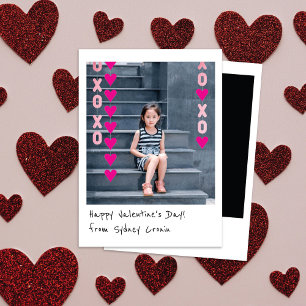 Mini Instant Photo Valentine Card Pink