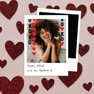 Mini Instant Photo Valentine Card Red & Black