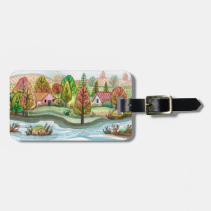Mini Island Lakescape Luggage Tag