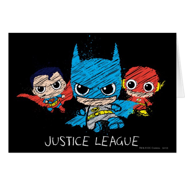 Mini Justice League Sketch (Front Horizontal)