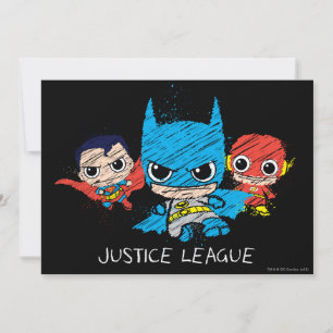 Mini Justice League Sketch Invitation