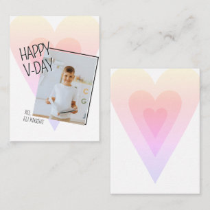 Mini Kids & Teens Heart Photo Valentine Card