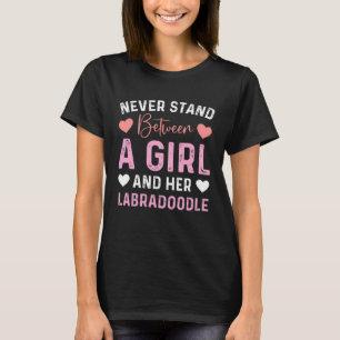 Mini Labradoodle girl dog owner Black Labradoodle  T-Shirt