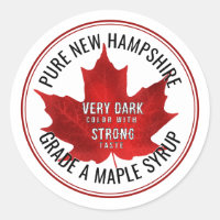 Mini Lid Grading Label Red Maple Leaf Very Dark 