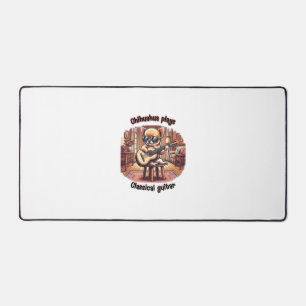 Mini Maestro Chihuahua Guitarist Desk Mat