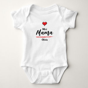Mini Mama with a heart Baby Bodysuit