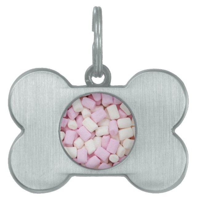 Mini marshmallows pet ID tag (Front)