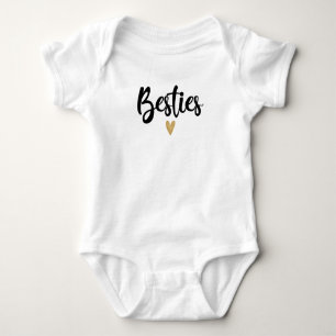 Mini Matching Besties Script T-Shirt Baby Bodysuit