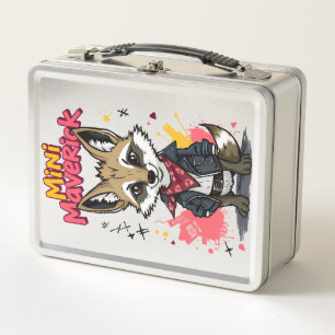 Mini Maverick Cool Rebel Coyote Playground Punk Metal Lunch Box