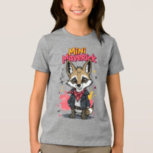 Mini Maverick Cool Rebel Coyote Playground Punk  Tri-Blend Shirt