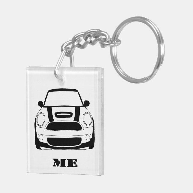 MINI Me Key Chain - 2 sided square (Back Right)