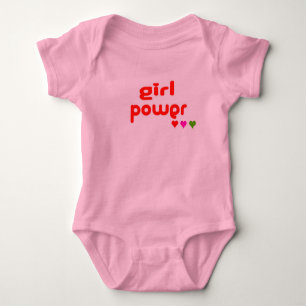 Mini Me Retro Girl Power Baby Bodysuit