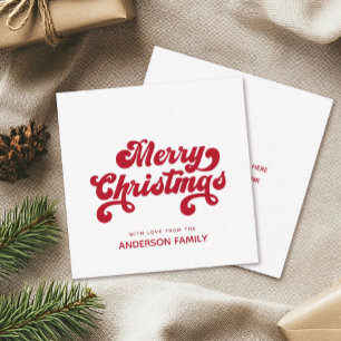 Mini Merry Christmas Modern Minimalist Holiday  Card