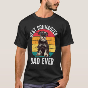 Mini Miniature Schnauzer Dad Vintage Schnauzer Dad T-Shirt