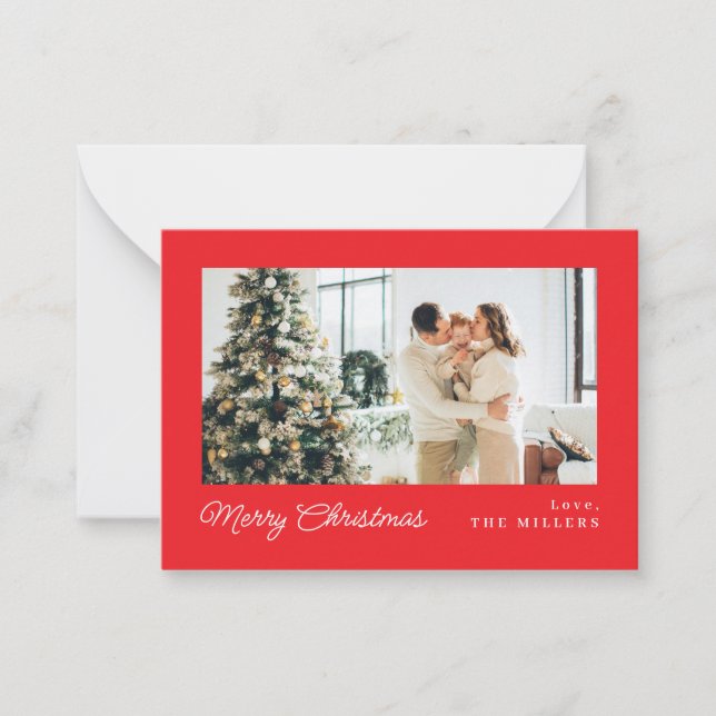 MINI Minimalist Classic Merry Christmas Card (Front)