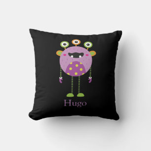 Mini monster, super cute purple childrens cushion