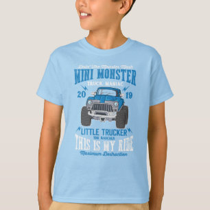 Mini Monster Truck Manic Little Trucker Boy   T-Sh T-Shirt