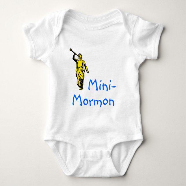 Mini-Mormon, baby, lds, mormon, lds gifts Baby Bodysuit (Front)