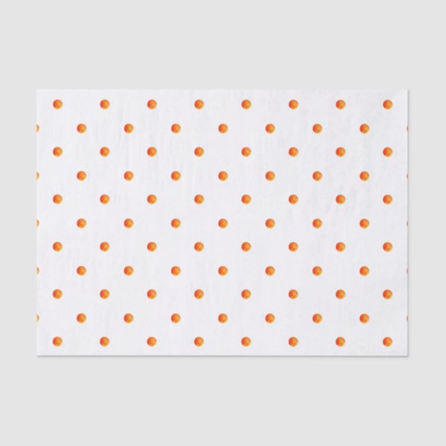 Mini Orange Polka Dots Tissue Paper (Front)