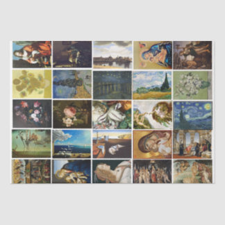 Mini Paintings Decoupage Tissue Paper Wrapping 