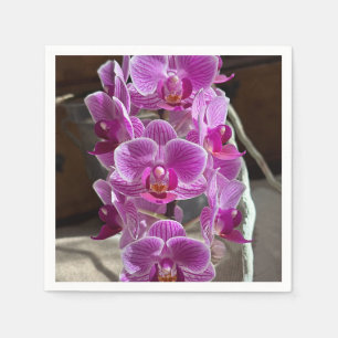 Mini Phalaenopsis Sogo Vivien Purple Orchid Flower Napkin