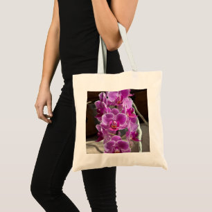 Mini Phalaenopsis Sogo Vivien Purple Orchid Flower Tote Bag