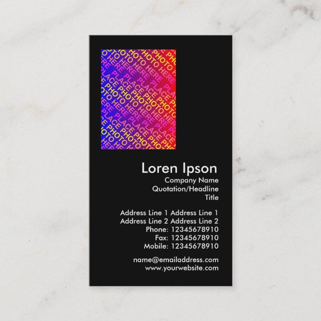 Mini Photocard Template Business Card (Front)