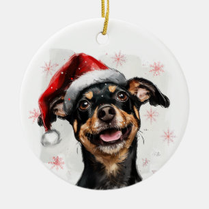 Mini Pinscher Dog Christmas Personalized Ceramic Tree Decoration