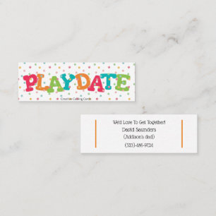 Mini Play Date We'd Love To Hang Out Calling Card