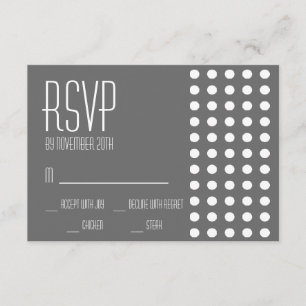 Mini Polka Dots RSVP Cards (Dark Grey)