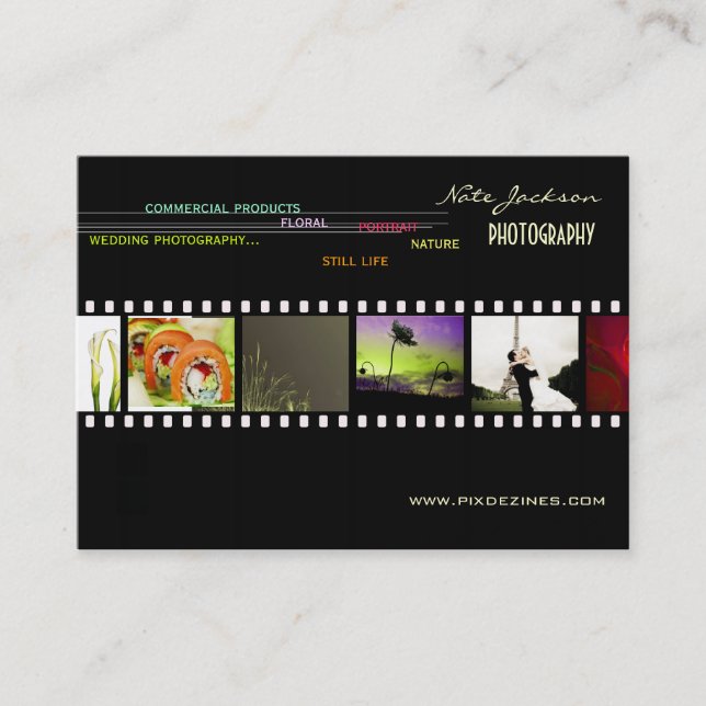 Mini Portfolio business cards photos template (Front)
