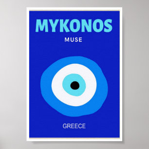 Mini Poster - Mykonos Muse Greece