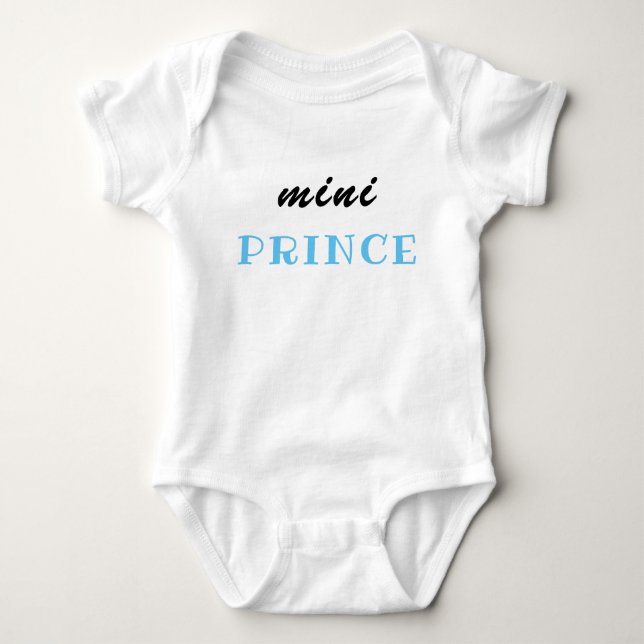 Mini Prince, Baby Shower, Newborn Boy,  Bodysuit (Front)